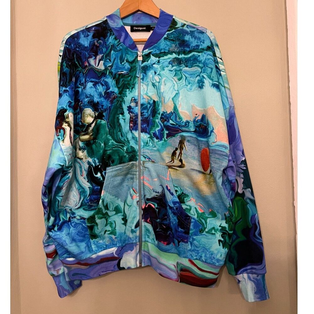 Stunning Desigual Christian Lacroix Arty Oversized Sweatshirt Jacket